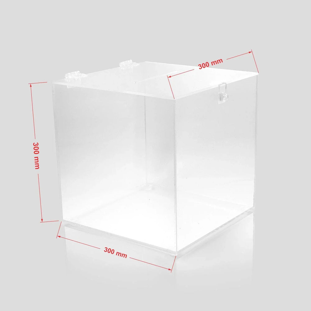clear acrylic donation box with slot raffle events fundraisers