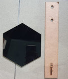 set mit 10 stuck acryl glanzendes schwarzes plexiglas 3 mm hexagon 10 cm