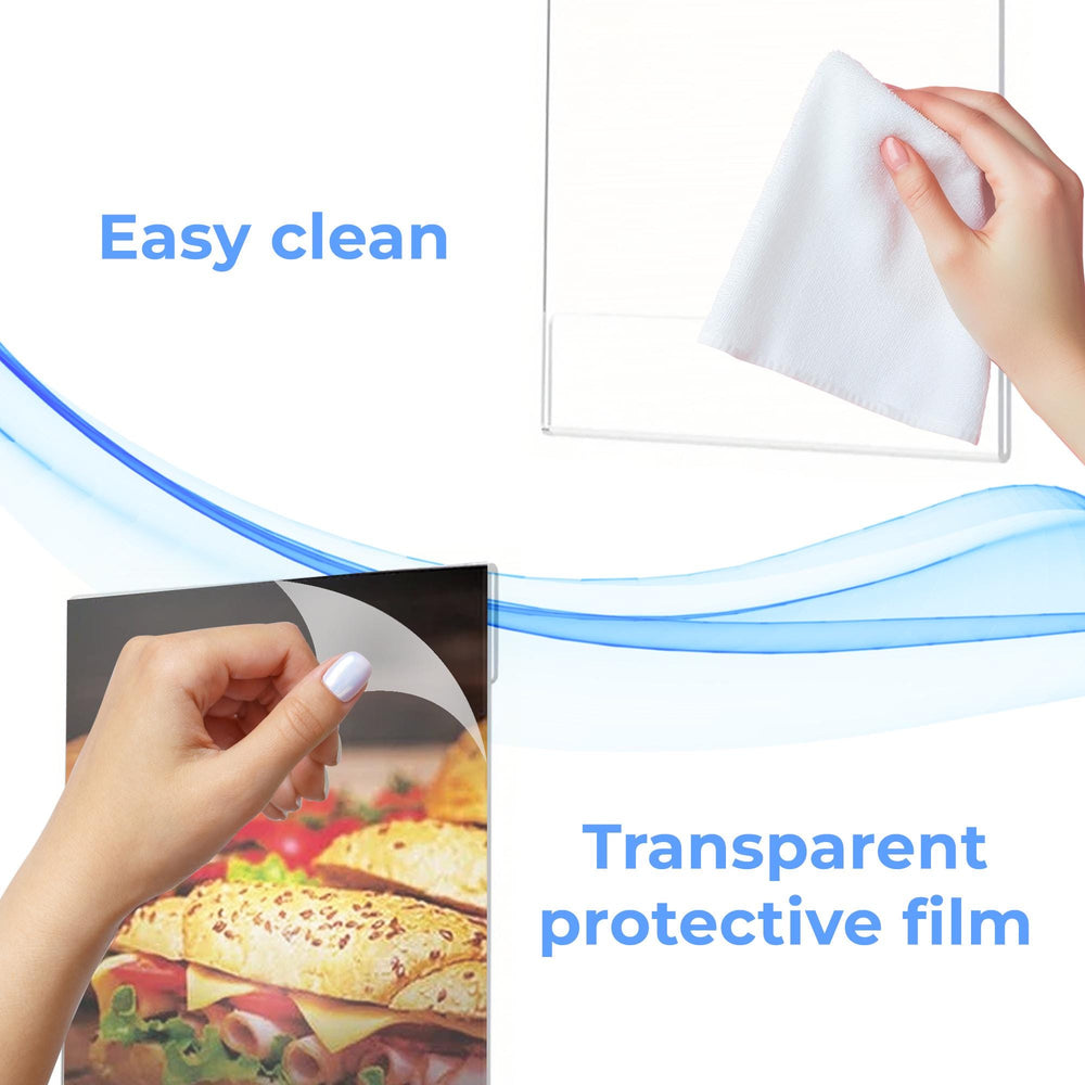 plexiglass display stand set 3 pieces elegant acrylic holder for restaurant store reception office