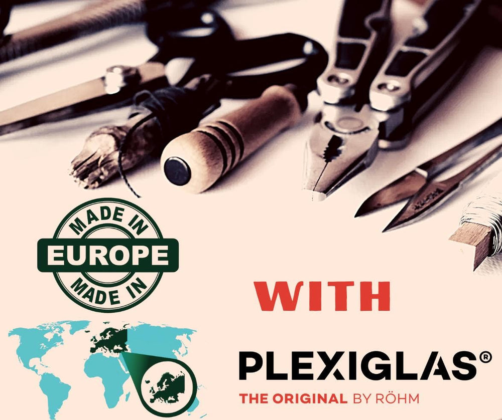 plexiglass display stand set 3 pieces elegant acrylic holder for restaurant store reception office