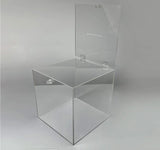 clear acrylic donation box with slot raffle events fundraisers