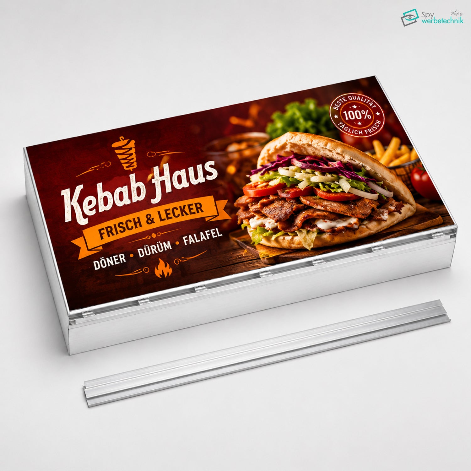 LED Leuchtkasten mit Frontlit Banner | 120 mm – Produktansicht