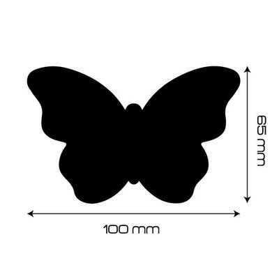 Acryl Schmetterlinge schwarz glänzend | 10 Stück – Detailansicht 3