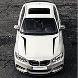 matte black racing hood sticker weatherproof vinyl car bonnet decal