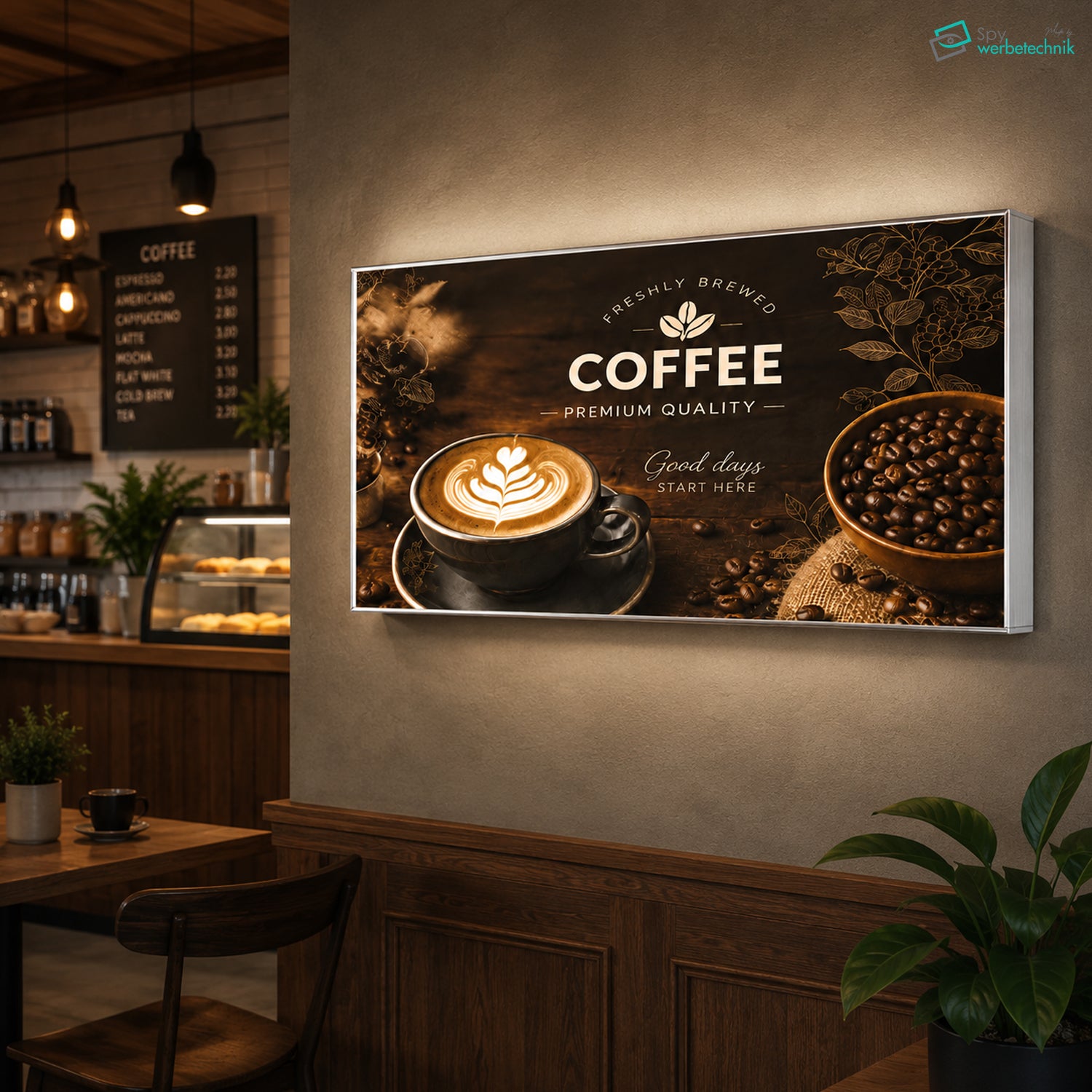LED Leuchtkasten mit Frontlit Banner | 120 mm – Detailansicht 7
