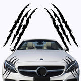 Black Car Headlight & Side Hood Stripe Decals | Vinyl Stickers 40x12 cm | Tuning Graphics | Universal Fit DIY Auto Decor S…