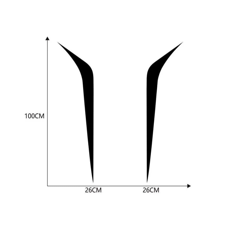 matte black racing hood sticker weatherproof vinyl car bonnet decal