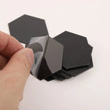 set mit 10 stuck acryl glanzendes schwarzes plexiglas 3 mm hexagon 10 cm