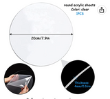 10 Stück rundes transparentes Plexiglas 10 cm, 3 mm dick - Dekorationselement