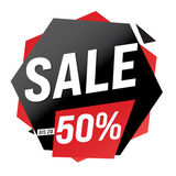 SALE Fensteraufkleber 10% - 70% Rabatt Schaufenster Sticker Vinyl Hochglanz