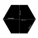 set mit 10 stuck acryl glanzendes schwarzes plexiglas 3 mm hexagon 10 cm
