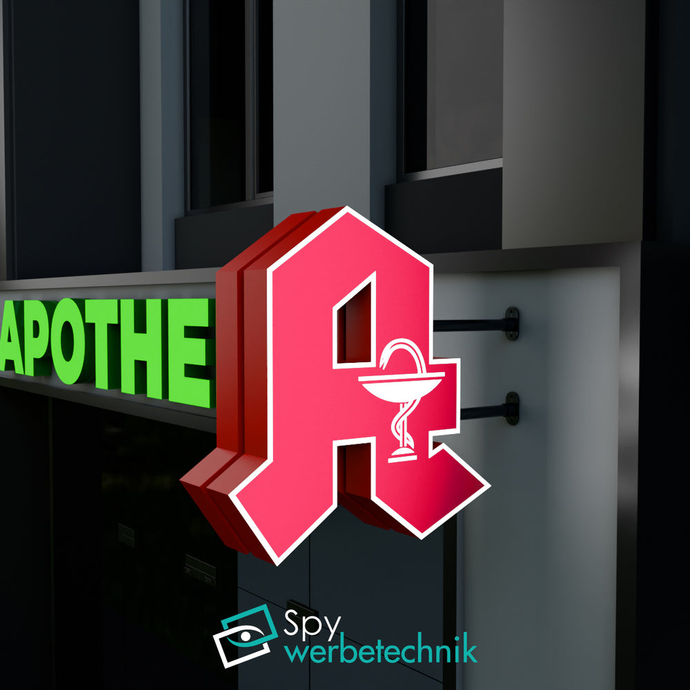 apotheken a 3d led leuchtbuchstabe doppelseitig
