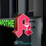 apotheken a 3d led leuchtbuchstabe doppelseitig