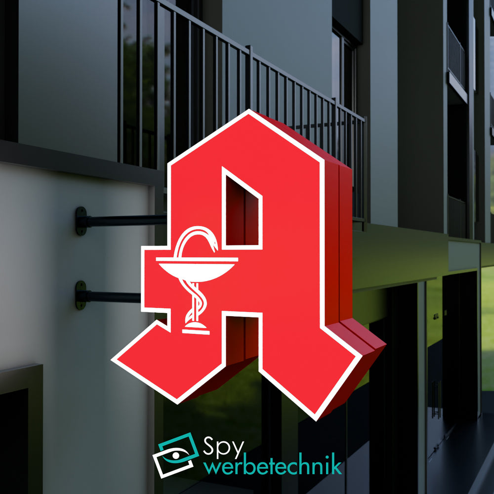 apotheken a 3d led leuchtbuchstabe doppelseitig