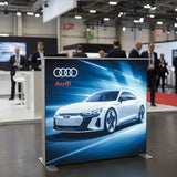 Portable LED Lightbox Desk – Individuell bedruckbare Textilfront – 100×40×100 cm – Messecounter mit Beleuchtung