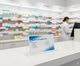 A4 Menühalter aus Acryl (Querformat) – L-Form, 3er-Set