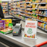 A5 Menühalter aus Acryl (Hochformat) – L-Form, 3er-Set