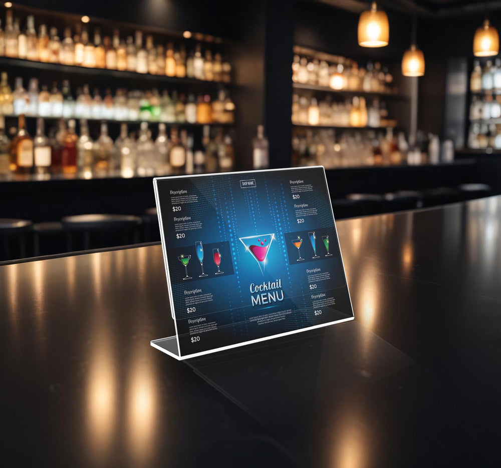 acryl menuehalter a5 querformat