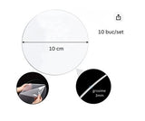 10 Stück rundes transparentes Plexiglas 10 cm, 3 mm dick - Dekorationselement