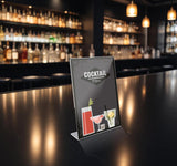 a6 menuehalter acryl hochformat 5er set