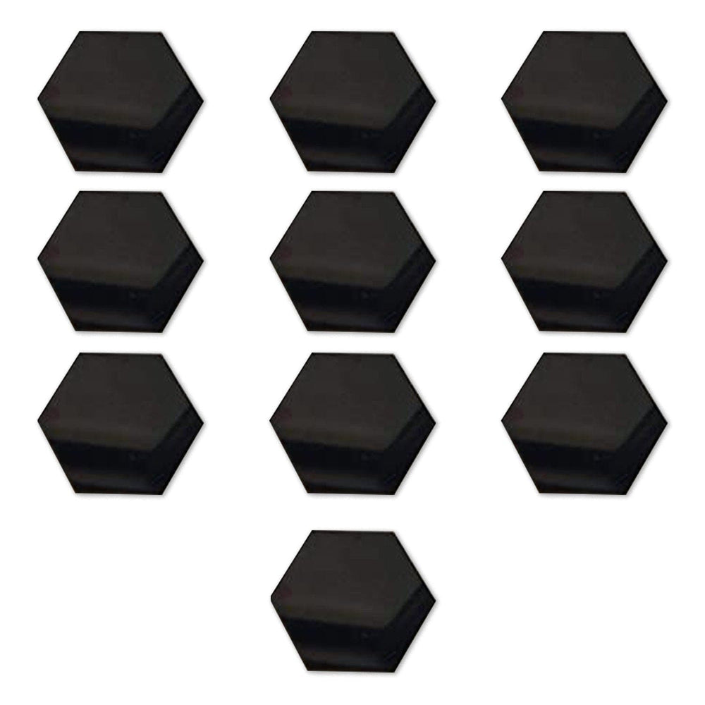 set mit 10 stuck acryl glanzendes schwarzes plexiglas 3 mm hexagon 10 cm