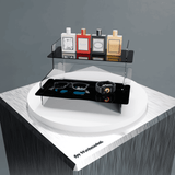 Acryl-Präsentationsständer 2-stöckig – bestückt mit Produkten, ideal für Kosmetik, Zubehör oder Kleinteile