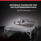 CNC-Fräsen & Werbetechnik – Nahaufnahme des Fräskopfes bei der Bearbeitung von Acrylglas