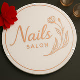 3D Logo Sign: Custom Acrylic Business Signage with Rose Gold Lettering