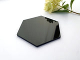 set mit 10 stuck acryl glanzendes schwarzes plexiglas 3 mm hexagon 10 cm