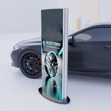 Doppelseitiges LED-Leuchtdisplay 80 × 160 cm – Einsatz als Werbedisplay im Shop oder Schaufenster