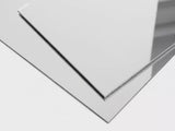 Silber Acryl Spiegelplatte 3mm Kantenansicht – leicht, bruchsicher, einfach zu schneiden