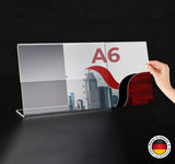 a6 menuehalter acryl querformat 5er set