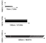 black vinyl car decal set hood side stripe mirror stickers