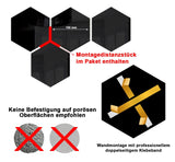 set mit 10 stuck acryl glanzendes schwarzes plexiglas 3 mm hexagon 10 cm