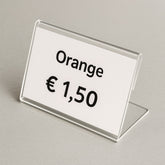 Mini-Aufsteller 8×5 cm Plexiglas® 2 mm – transparenter Präsentationsaufsteller im 20er-Set, Gesamtansicht