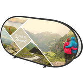 Pop-up Banner 120 x 70 cm – mobiler Werbeaufsteller für Indoor- und Outdoor-Einsätze, Gesamtansicht