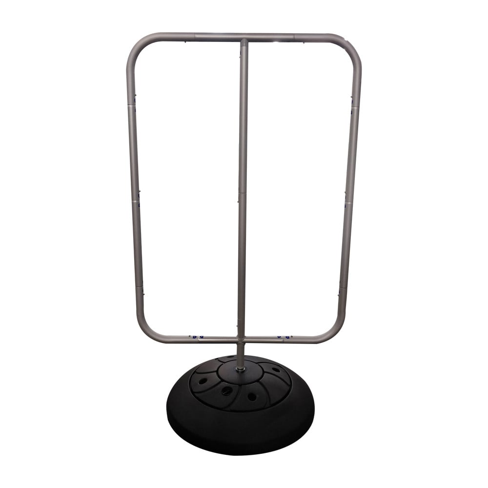 Wasserbasiertes A-Board – Detailansicht des Wassertanks und Standfußes für hohe Windstabilität