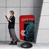 Wasserbasiertes A-Board – stabiler Kundenstopper mit Wassertank für den Außenbereich, Gesamtansicht