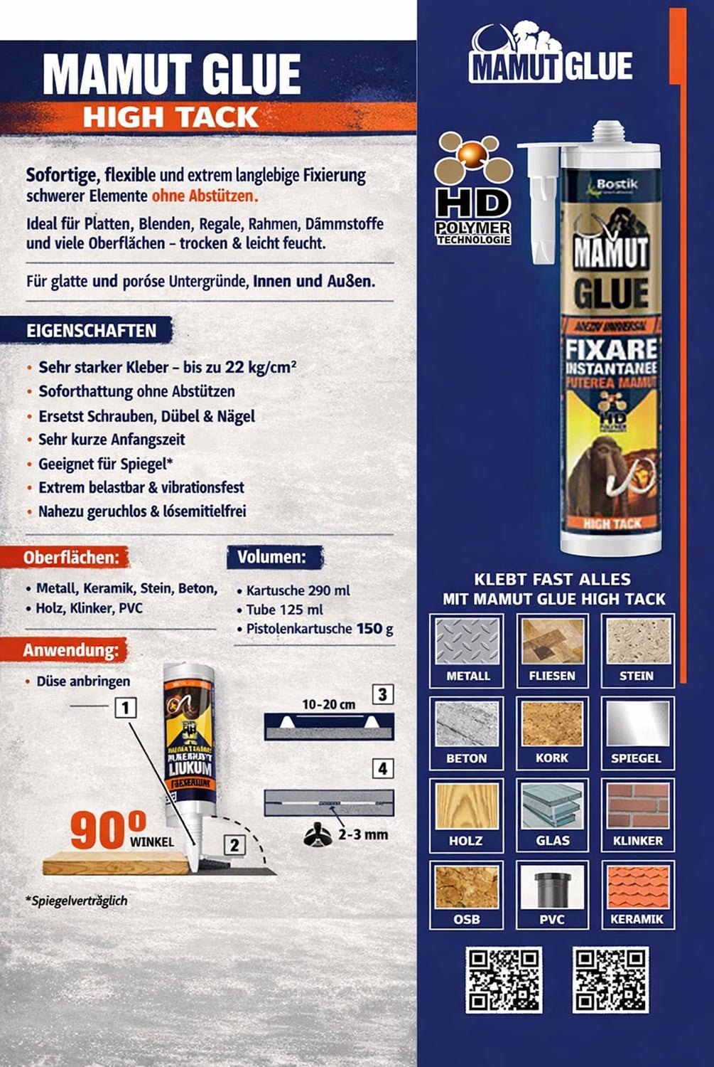 Bostik Mamut Glue High Tack Montagekleber 290 ml – Detailansicht 3