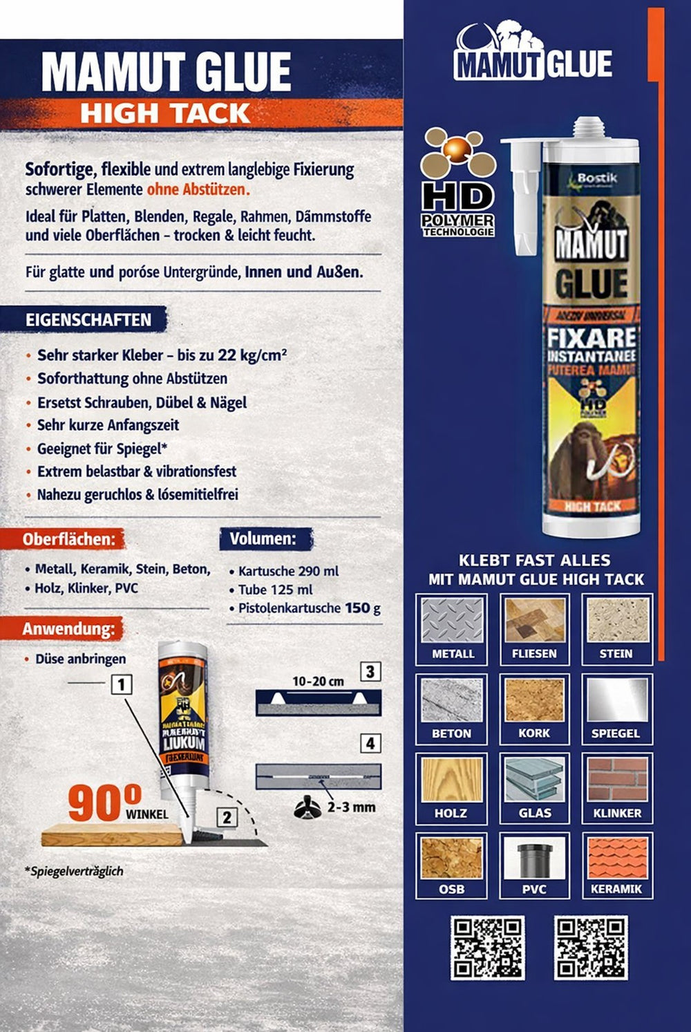 Bostik Mamut Glue High Tack Montagekleber 290 ml – Detailansicht 3