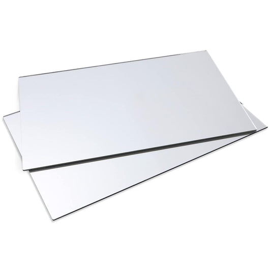 Silber Acryl Spiegelplatten 3mm gestapelt – verschiedene Größen verfügbar