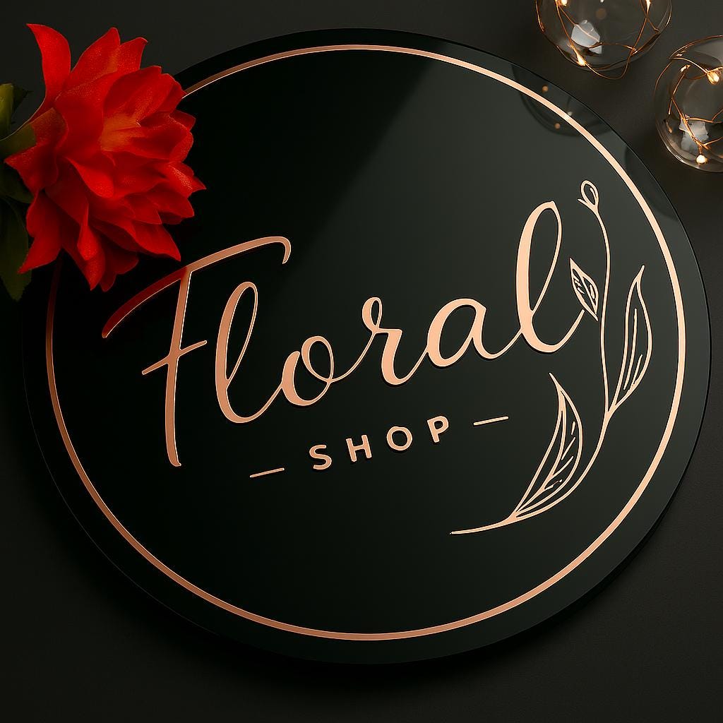 3D Logo Sign: Custom Acrylic Business Signage with Rose Gold Lettering - Spy Werbetechnik
