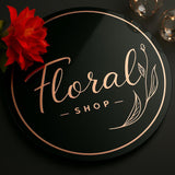 3D Logo Sign: Custom Acrylic Business Signage with Rose Gold Lettering - Spy Werbetechnik