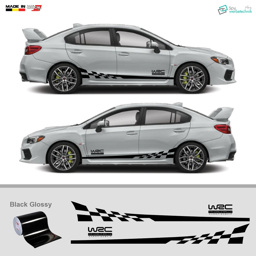 WRC Auto Seitenstreifen Aufkleber | 2er-Set – Detailansicht 6