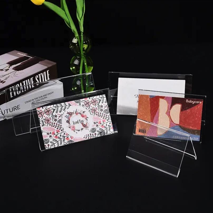 Acryl V-förmige Displayständer: A5/A6 Querformat Menühalter – 3er-Set - Spy Werbetechnik