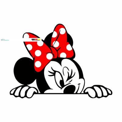 Minnie Autoaufkleber 15 x 20 cm | Oracal 651 – Produktansicht