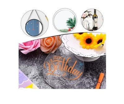 10 Stück rundes transparentes Plexiglas 10 cm, 3 mm dick - Dekorationselement