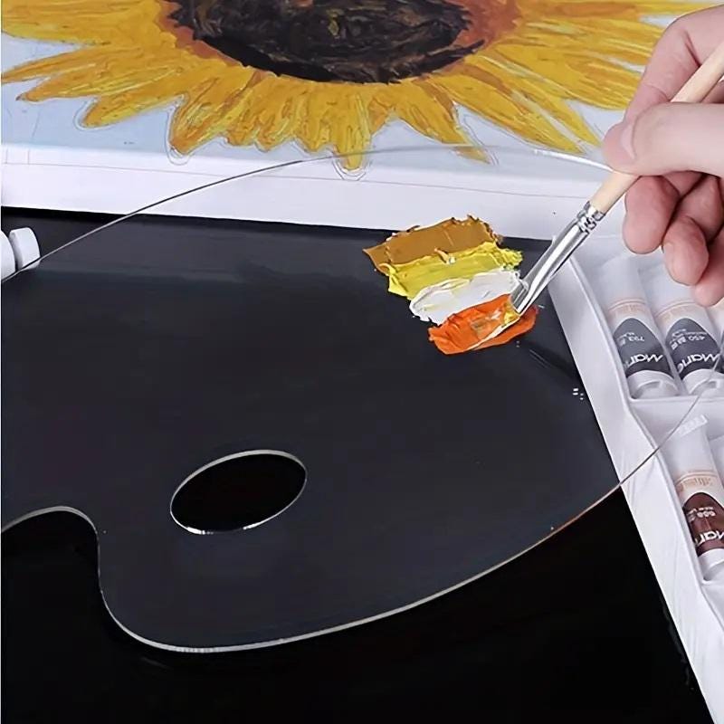 Acryl-Farbmischpalette 40×30 cm – Robuste Malpalette aus Plexiglas® für Künstler - Spy Werbetechnik