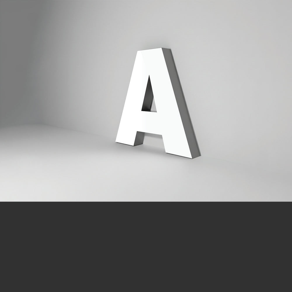 3D Leuchtbuchstaben aus Acryl & Aluverbund – Seitenansicht mit Profilgehäuse und Ausleuchtung
