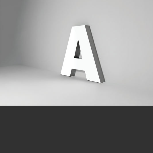 3D Leuchtbuchstaben aus Acryl & Aluverbund – Seitenansicht mit Profilgehäuse und Ausleuchtung